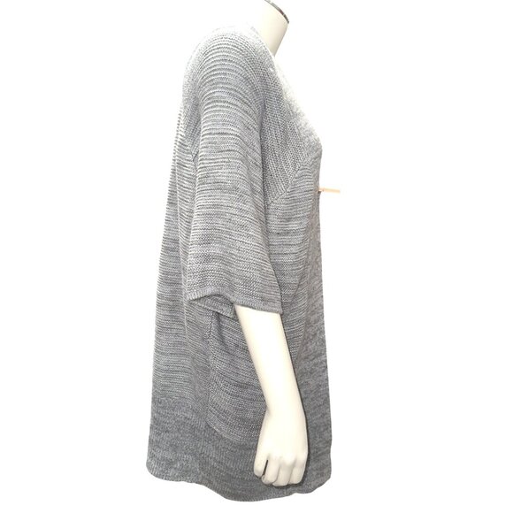 APT9 Medium Gray Cardigan Open Front Lightweight Knit Drape Street Style BOHO - Picture 6 of 11